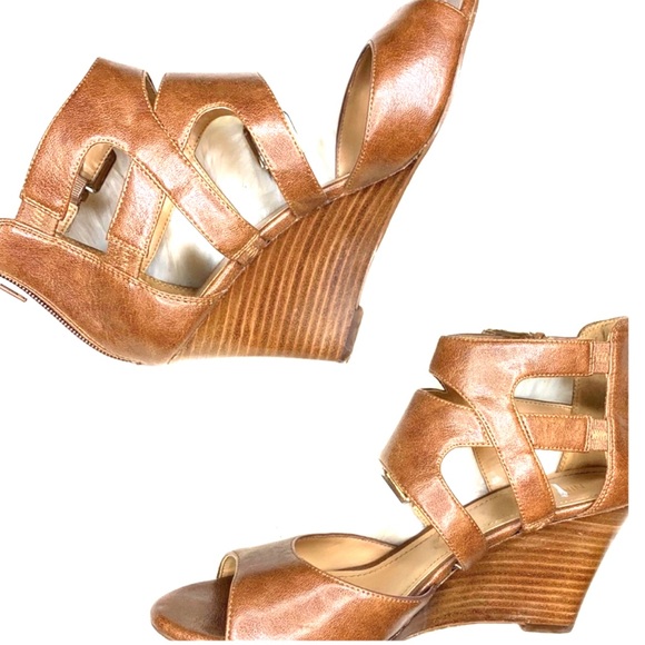 Nine West Shoes - Nine West Brown Wedge Sandal Heel